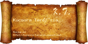 Kucsora Terézia névjegykártya