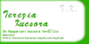 terezia kucsora business card